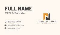 Negative Space Letter H Business Card Image Preview