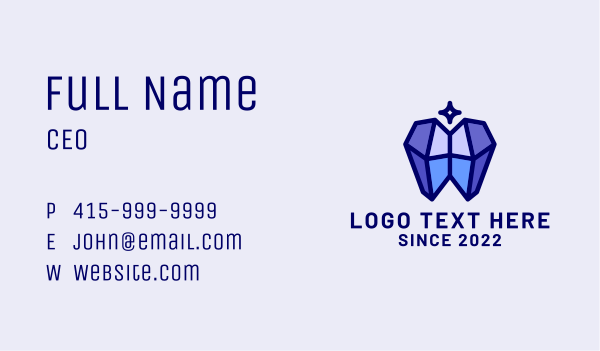 Jewel Tooth Dentist Business Card Design Image Preview