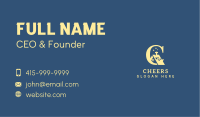 Yellow Home Letter C Business Card Image Preview