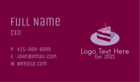 Birthday Cake Slice  Business Card Image Preview