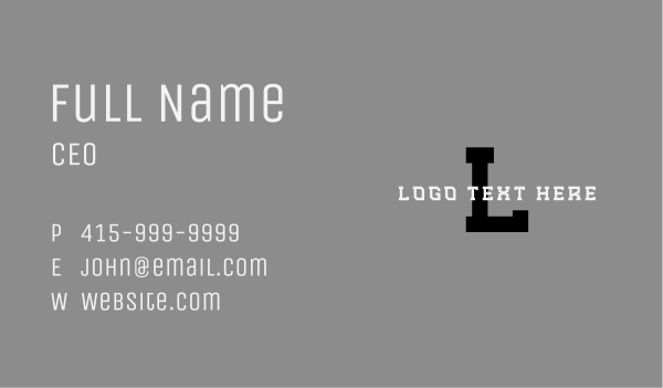 Generic Industrial Letter Business Card Design Image Preview