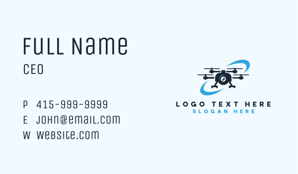 Drone Flying Camera Business Card Design Image Preview