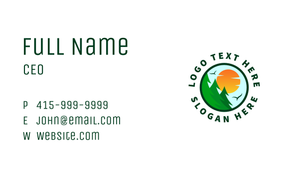 Pine Tree Forest Environment Business Card Design Image Preview
