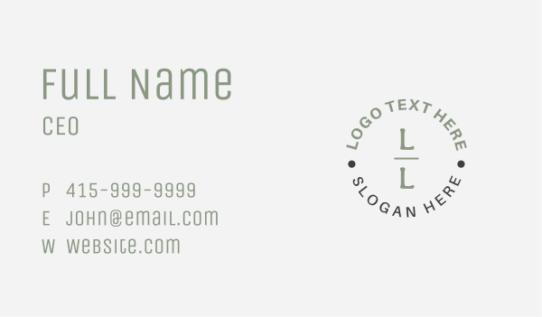 Minimalist Generic Lettermark Business Card Design Image Preview
