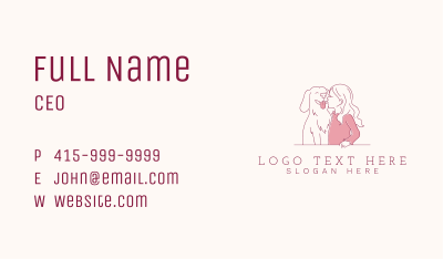 Pet Dog Kiss Business Card Image Preview