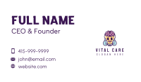 Brain Bulb Mascot Business Card Design