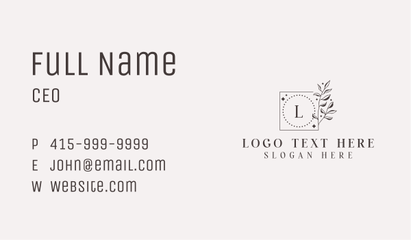 Floral Wedding Event Business Card Design Image Preview