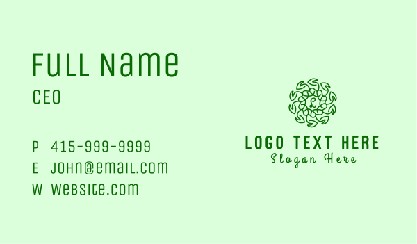 Cute Natural Lettermark Business Card Design Image Preview