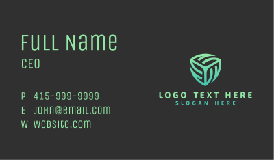 Green Digital Enterprise Business Card Image Preview