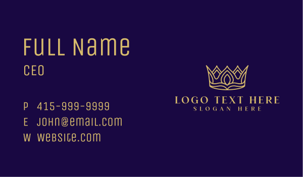 Royal Crown Jewelry  Business Card Design Image Preview