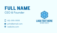 Geometric Blue Snowflake Business Card Image Preview