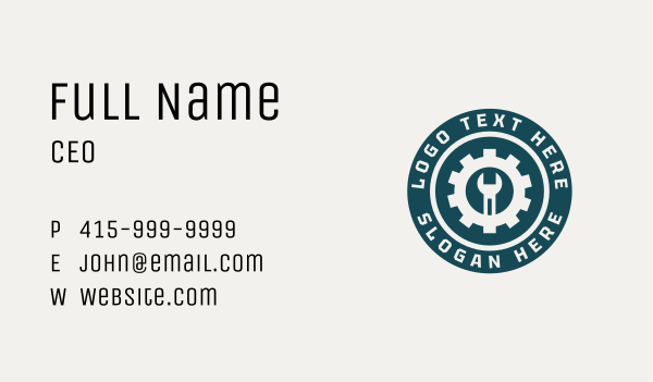 Wrench Repair Mechanic Business Card Design Image Preview