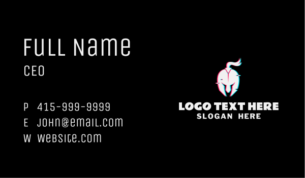 Spartan Helmet Glitch Business Card Design Image Preview