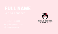 Woman Geisha Salon Business Card Image Preview