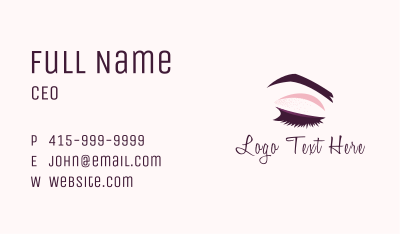Beauty Makeup Eyelashes Business Card Image Preview