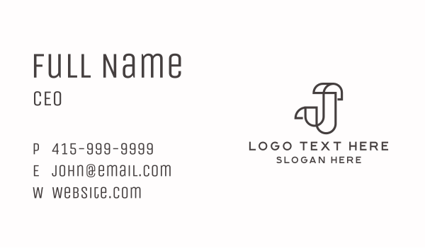 Creative Architecture Firm Letter J Business Card Design Image Preview