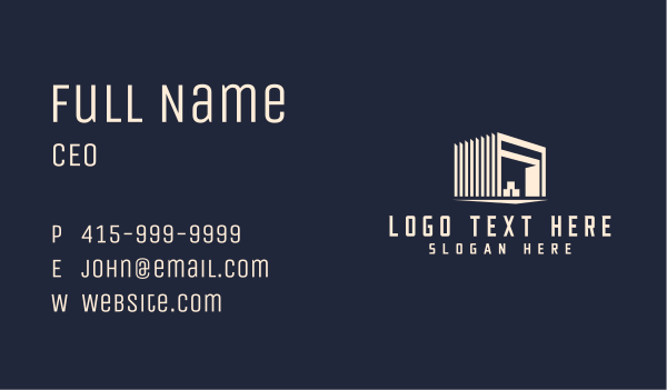 Industrial Warehouse Depot Business Card Design Image Preview