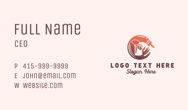 Hardware Paint Bucket Business Card Design Image Preview