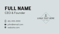 Anchor Sailor Wordmark Business Card Image Preview