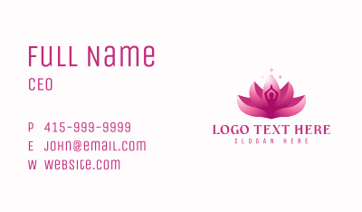 Gradient Lotus Yoga Business Card Image Preview