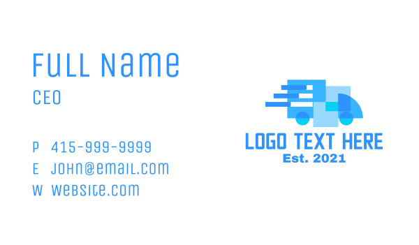 Modern Truck Shapes Business Card Design Image Preview