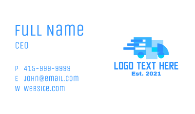 Modern Truck Shapes Business Card Image Preview