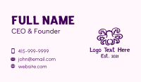 Purple Doodle Octopus Business Card Preview