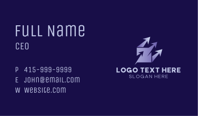 Gradient Arrow Logistics Business Card Image Preview