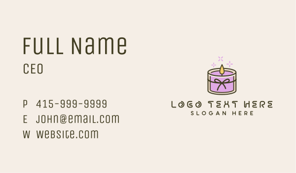 Wellness Candle Aroma Business Card Design Image Preview