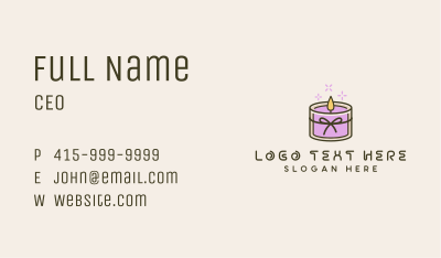 Wellness Candle Aroma Business Card Image Preview