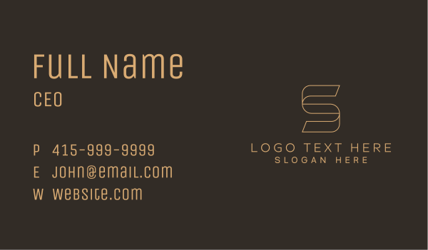 Generic Gold Letter S Business Card Design Image Preview