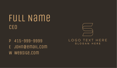 Generic Gold Letter S Business Card Image Preview