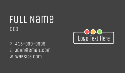 Traffic Lights Wordmark Business Card Image Preview