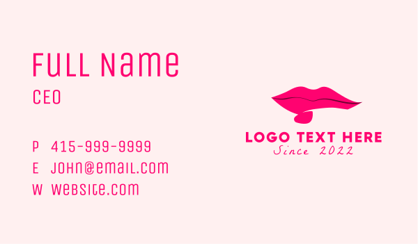 Lips Nail Polish Cosmetics Business Card Design Image Preview
