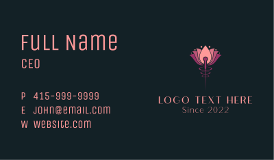Acupuncture Lotus Flower Business Card Image Preview