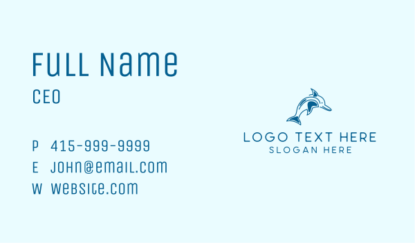 Blue Dolphin Mascot  Business Card Design Image Preview