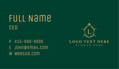Premium Wreath Lettermark Business Card Image Preview