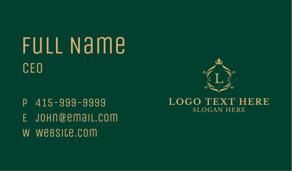 Premium Wreath Lettermark Business Card Design Image Preview