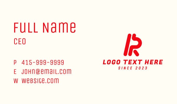 Letter R Enterprise Business Card Design Image Preview