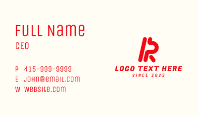 Letter R Enterprise Business Card Image Preview