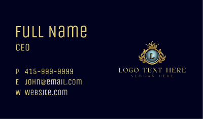 Deluxe Heraldry Crown Business Card Image Preview