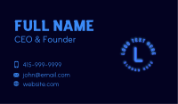 Blue Nightclub Lettermark Business Card Image Preview