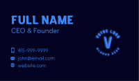 Blue Nightclub Lettermark Business Card Image Preview