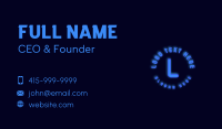 Blue Nightclub Lettermark Business Card Image Preview