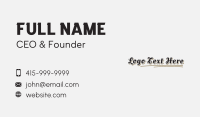 Retro Cursive Company Business Card Preview