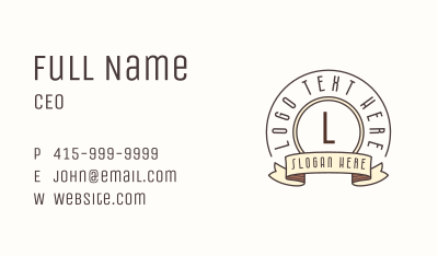Classic Banner Letter Business Card Image Preview