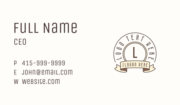 Classic Banner Letter Business Card Design Image Preview