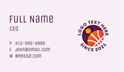 Abstract Turban Basketball Business Card Image Preview