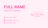Feminine Luxury Wordmark Business Card Design