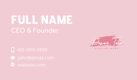 Beauty Makeup Artist Wordmark Business Card Design